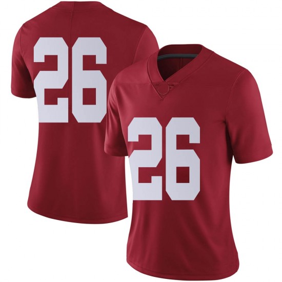 Alabama Crimson Tide Women's Marcus Banks #26 No Name Crimson NCAA Nike Authentic Stitched College Football Jersey MT16E36LK
